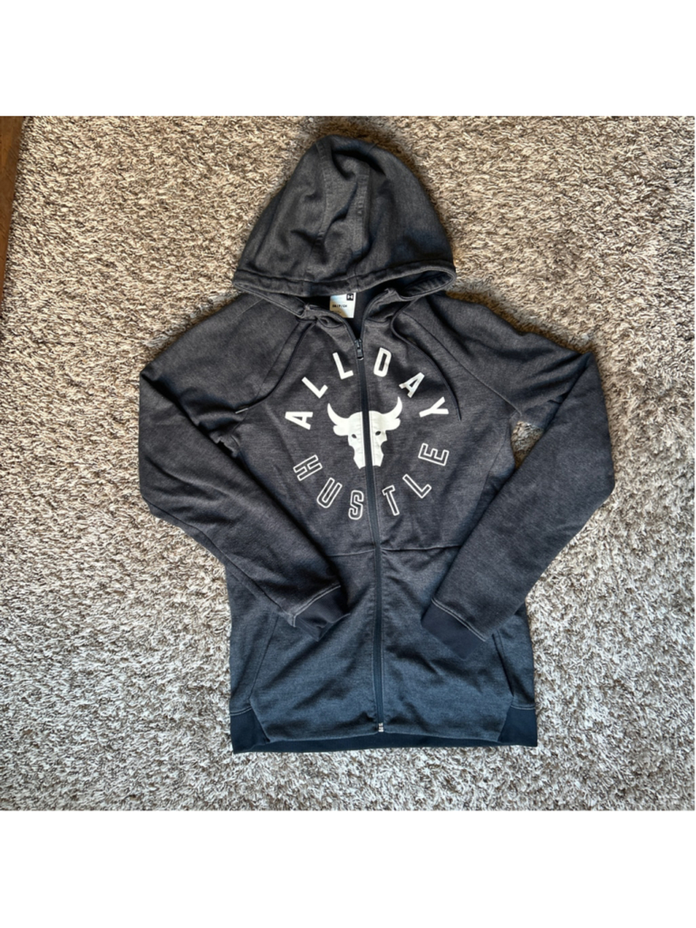 Men’s Under Armour Project Rock All Day Hustle Hoodie Dark Grey Size S